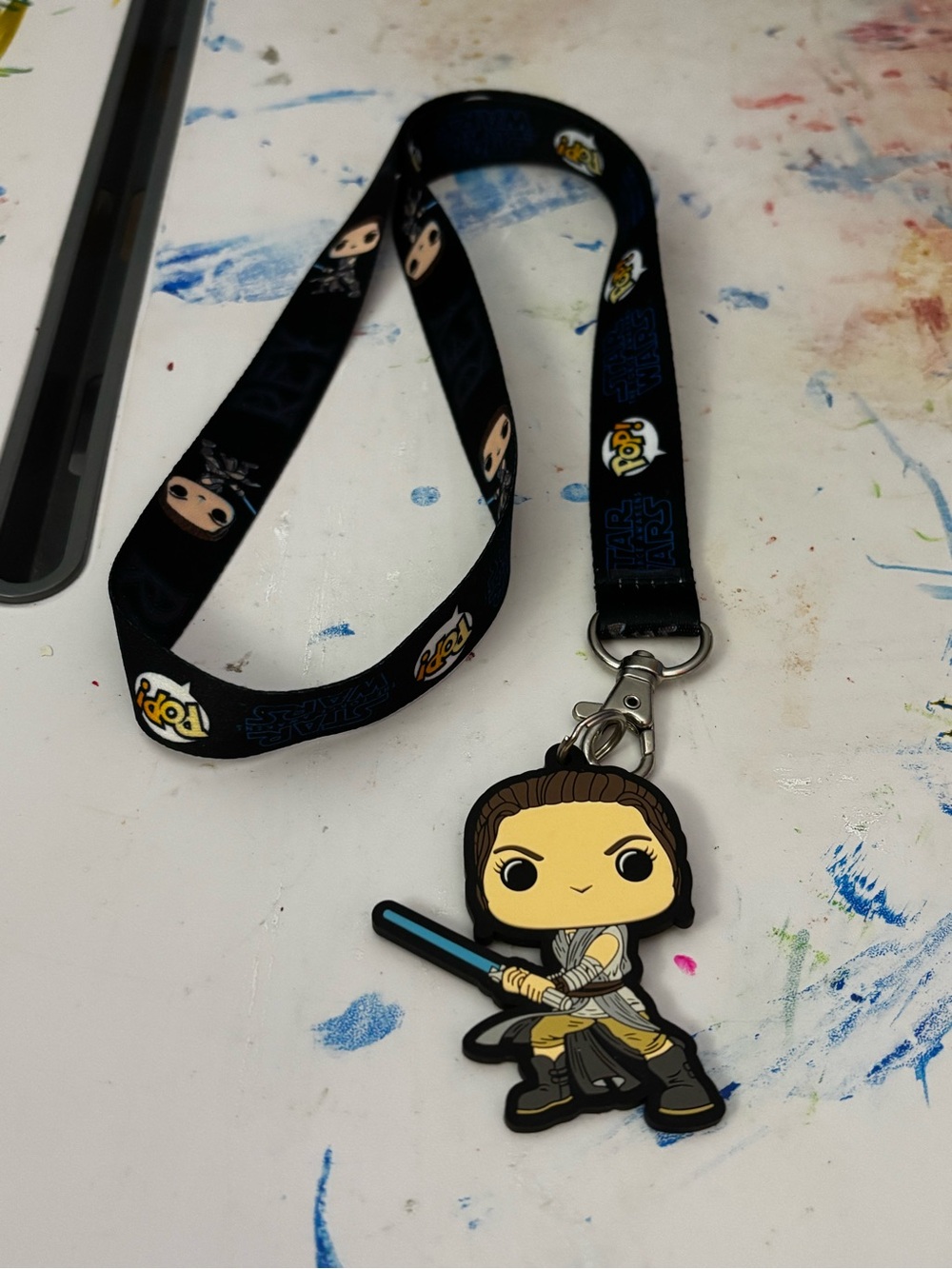 Funko Rey Lanyard and Charm - Black, Blue, Yellow